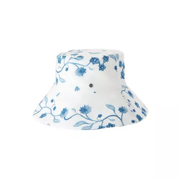 Charlotte Floral Cotton Bucket Hat Maison Michel