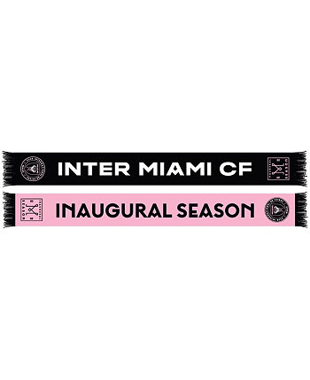 Мужской и женский шарф первого сезона Inter Miami CF черного и розового цвета Ruffneck Scarves