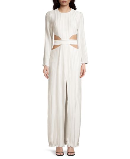 Phillipa Pleated Cut-Out Gown Aiifos