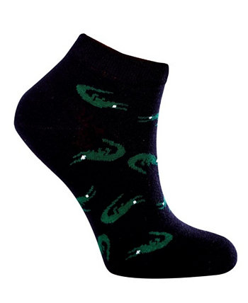 Women's Alligator W-Cotton Novelty Ankle Socks with Seamless Toe, Pack of 1 Love Sock Company