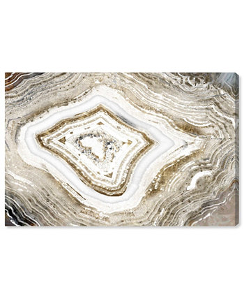 Неизменное абстрактное настенное искусство Geode Clair, 15 x 10 дюймов Oliver Gal