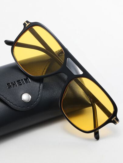Мужские солнцезащитные очки с тонированными линзами SHEIN