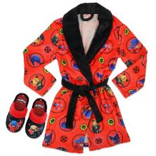 Комплект халата и тапочек Miraculous Ladybug & Cat Noir для девочек 4–12 лет Licensed Character