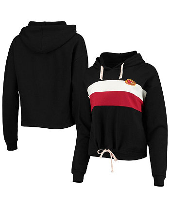 Женский черный, малиновый пуловер с капюшоном с капюшоном Iowa State Cyclones Leave Your Mark Gameday Couture