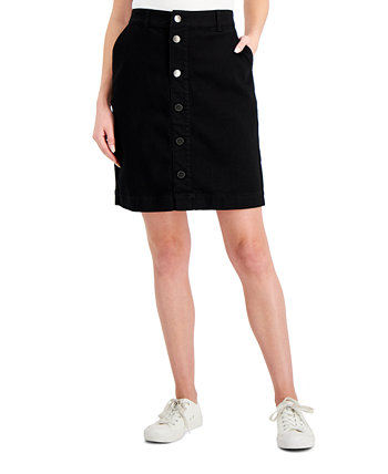 Женская джинсовая юбка на пуговицах, созданная для Macy's Charter Club