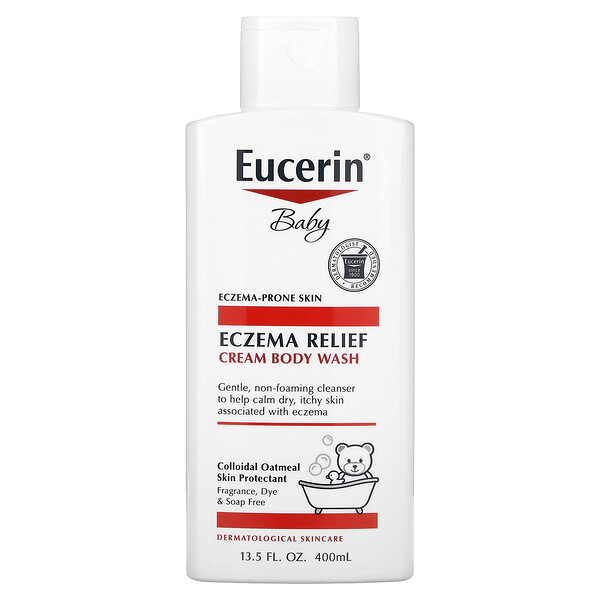 Baby, Eczema Relief, крем-гель для душа, 13,5 жидких унций (400 мл) Eucerin