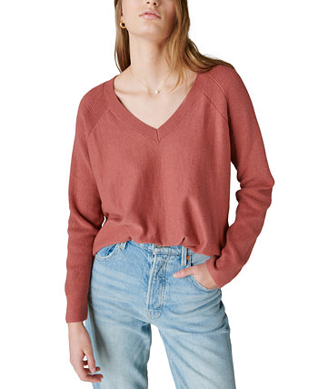 Женский мягкий свитер с v-образным вырезом Cloud Lucky Brand