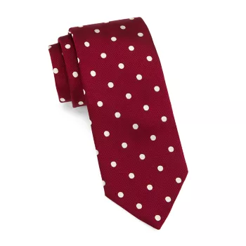 Шелковый галстук в горошек Drake's