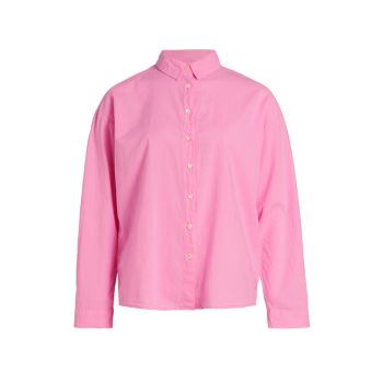 Devyn Linen Button-Front Shirt Velvet by Graham & Spencer