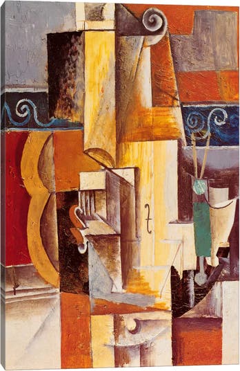 Скрипка и гитара Пабо Пикассо, картина на холсте, 26 x 18 дюймов ICanvas