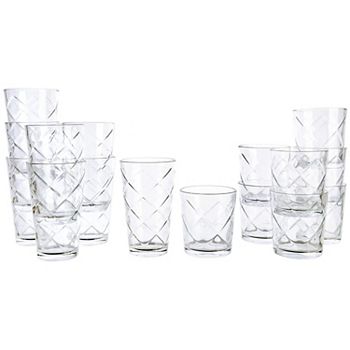 16 Piece Glassware Drinkware Set Gibson Home