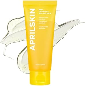 APRILSKIN Calendula Flower-Infused Facial Peel Off Mask, 3.52 fl. oz, PHA, BHA & Niacinamide gently exfoliates, removes impurities, improves uneven skin tone, and minimizes pores, Korean Skincare Aprilskin