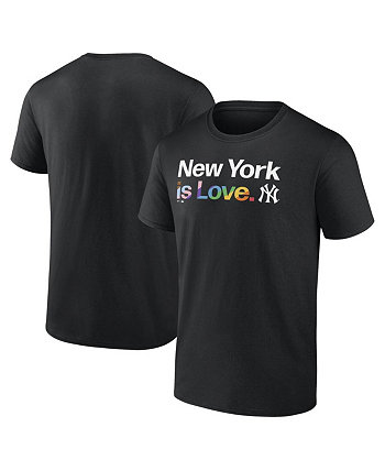 Men's Black New York Yankees Big and Tall Pride T-shirt Profile