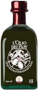 L'Olio dei Papi NYIOOC 2024 Award Winner Italian Extra Virgin Olive Oil produced from the centuries-old olive groves of the ancient lands of the Popes cold extracted- 0,25 LT (bottle) Kosher & Halal L'Olio dei Papi