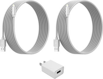USB-кабель для зарядки и адаптер Lightning, набор из 3 предметов — серебристый THE POSH TECH