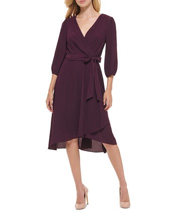 Женское текстурированное платье с искусственным запахом Tommy Hilfiger