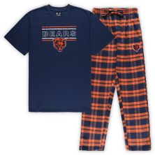 Мужские фланелевые комплекты для сна Concepts Sport Navy/Orange Chicago Bears Big & Tall Unbranded