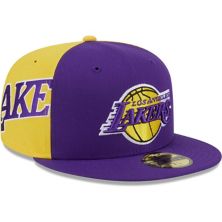 Men's New Era Purple/Gold Los Angeles Lakers Gameday Wordmark 59FIFTY Fitted Hat New Era