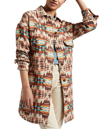 Женская куртка-рубашка оверсайз с принтом из хлопка Pendleton