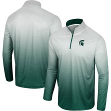 Men's Colosseum Green/White Michigan State Spartans Laws of Physics Quarter-Zip Windshirt Colosseum