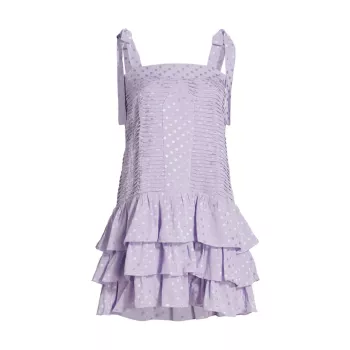 Плиссированное мини-платье Virginia в горошек Atelier 17.56
