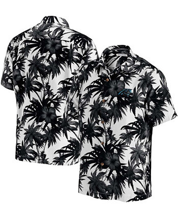 Мужская рубашка на пуговицах Black Carolina Panthers Sport Harbour Island Hibiscus Camp Tommy Bahama