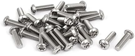 uxcell M4x14mm 304 Stainless Steel Button Head Torx Tamper Resistant Screws 30pcs Uxcell