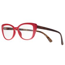 Женские большие очки для чтения Modera by Foster Grant Camilla с леопардовым принтом «кошачий глаз» Foster Grant
