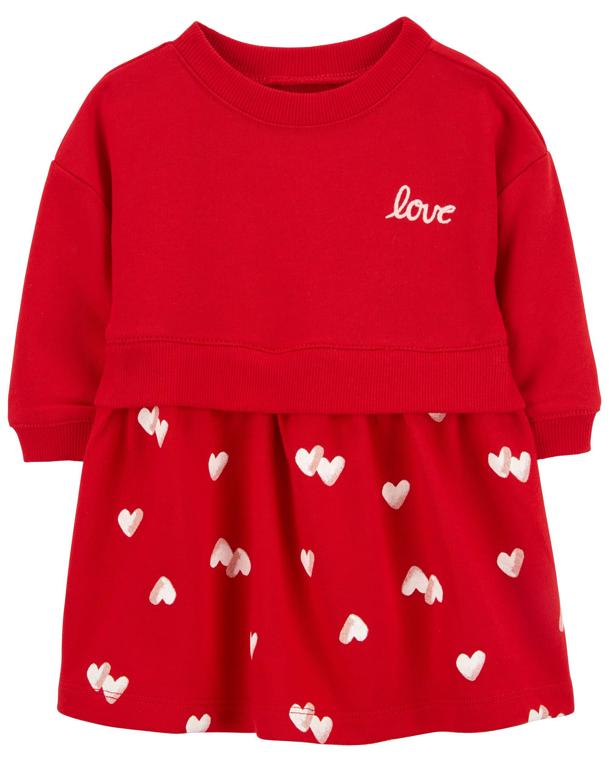 Платье из френч терри Baby Love Hearts Carter's