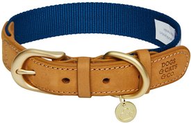 Dogs & Cats & Co. Leather & Polyester Tricolor Striped Suede Dog Collar Dogs & Cats & Co.