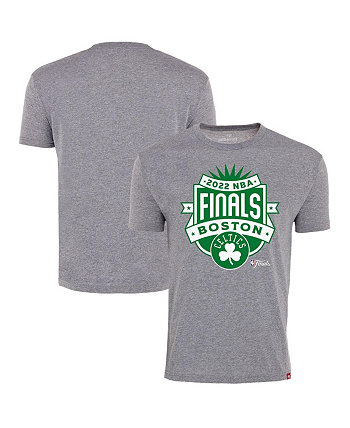 Men's Gray Boston Celtics 2022 NBA Finals Crest Comfy T-shirt Sportiqe