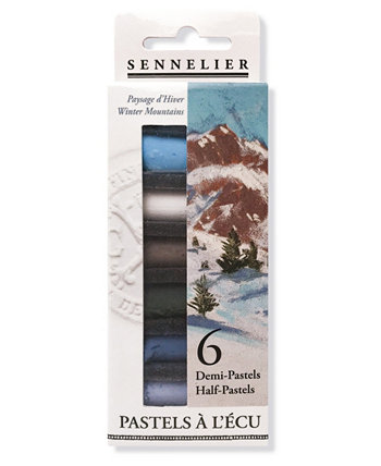 Extra Soft Winter Half Pastel Набор из 6 палочек, 5,91 "x 1,25" Sennelier