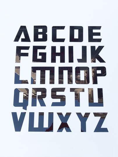 1 набор Зеркальная наклейка на стену алфавит SHEIN