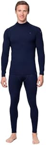 DANISH ENDURANCE Men's Merino Thermal Underwear Set for Extreme Cold, Long Johns for Men, Mock Neck Winter Thermals DANISH ENDURANCE