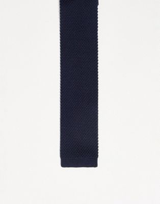 Темно-синий вязаный галстук French Connection French Connection