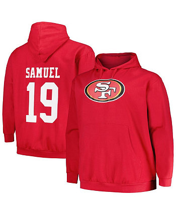 Мужская толстовка с капюшоном Deebo Samuel Scarlet San Francisco 49ers Big and Tall из флиса с именем и номером Fanatics