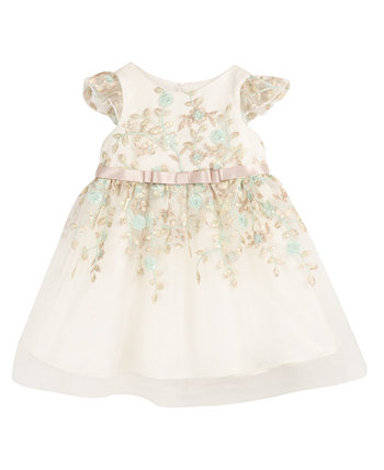 Вечернее платье из сетки с цветочной вышивкой для маленьких девочек Rare Editions
