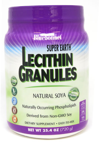 Лецитин Супер Земля, Натуральный Соевый - 720 мл - Bluebonnet Nutrition Bluebonnet Nutrition