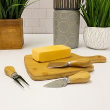BergHOFF Bamboo Paddle Cutting Board & Cheese Knife Set BergHOFF