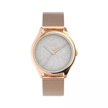 Часы Celestial Opulence из нержавеющей стали с оттенком розового золота Timex