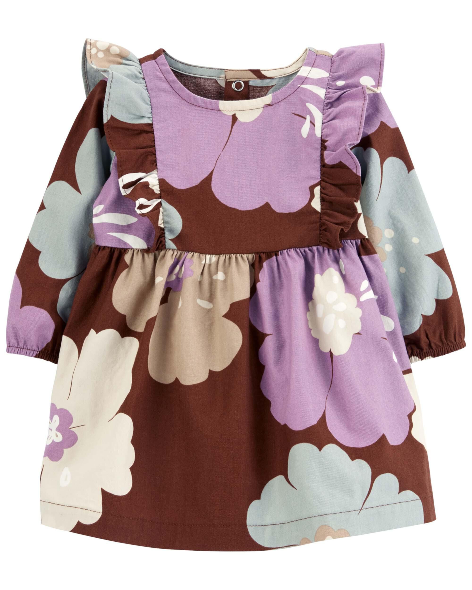 Детское твиловое платье с цветочным принтом Carter's