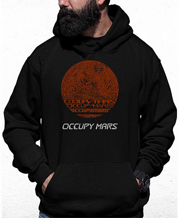Мужская толстовка с капюшоном Occupy Mars Word Art LA Pop Art
