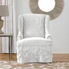 Sure Fit Matelasse Damask Wing Chair Slipcover Sure Fit