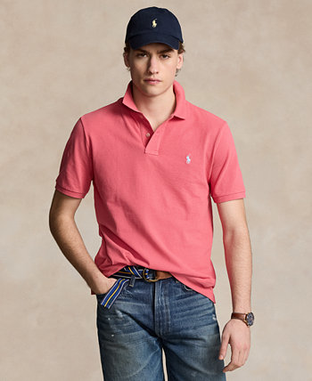 Мужская приталенная рубашка-поло из сетчатой ткани на заказ Polo Ralph Lauren