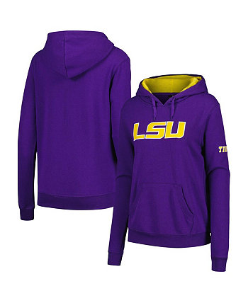 Женский фиолетовый пуловер с капюшоном LSU Tigers с большим логотипом Stadium Athletic