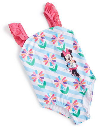 Цельный купальник с принтом для маленьких девочек Minnie Mouse