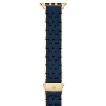 Плетеный ремешок Apple Watch® из силикона и желтого золота Michele