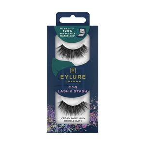 Eylure Eco Lash & Stash Vegan Faux Mink Eyelashes, Double Date Eylure