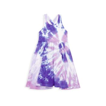 Little Girl's &amp; Girl's Tie-Dye Cross Back Twirly Dress Worthy Threads