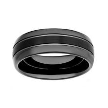 Мужское обручальное кольцо Lovemark из вольфрама 8 мм с рифлением Lovemark